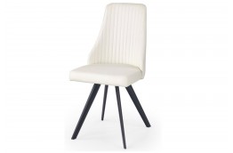  krzesło, krzesła, krzesło do jadalni, krzesło do salonu, krzesło ekoskóra, biały, stal malowana proszkowo