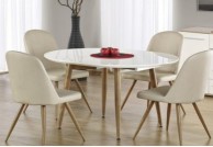 stół, stoły, nowoczesne stoły, eleganckie stoły, stół do salonu, stół lakierowany, biały połysk, miodowy, laminowany