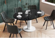 Stół okrągły rozkładany 100 - 144 cm Solo Lux, stół rozkładany okrągły 100 cm, stoły okrągłe rozkładane