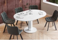 Stół okrągły rozkładany 100 - 144 cm Solo Lux, stół rozkładany okrągły 100 cm, stoły okrągłe rozkładane