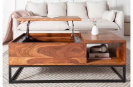 drewniana ława ze schowkiem Function, stoliki kawowe drewniane function 110 cm