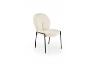 Kremowe krzesło tapicerowane Blush, krzesła do jadalni kremowe Blush