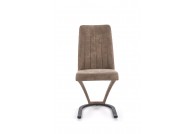 Krzesło nowoczesne guru, krzesła brązowe, krzesła do jadalni, krzesła na płozach