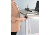 Białe biurko z regulowaną wysokością 140x70 cm Fighter Single Desk