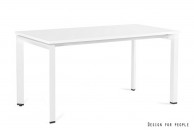 Białe biurko klasyczne 150x80 cm Pason, białe biurko klasyczne na czterech nogach Pason, białe biurka