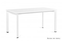 Białe biurko klasyczne 150x80 cm Pason, białe biurko klasyczne na czterech nogach Pason, białe biurka