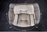Lounger - krzesła obrotowe 180 taupe, krzesła do jadalni obrotowe 180 taupe, krzesła tapicerowane