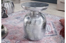 Kotler stolik srebrny 36 cm, srebrny stolik Kotler, stoliki pomocnicze srebrne Kotler, stoliki srebrne