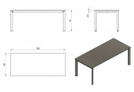 Beżowe biurko klasyczne 180x80 cm Pason, beżowe biurko duże 180x80 cm pason, biurka 180 cm