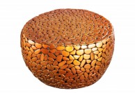 Stolik kawowy stone 72 cm miedziany, designerski stolik kawowy ręcznie robiony