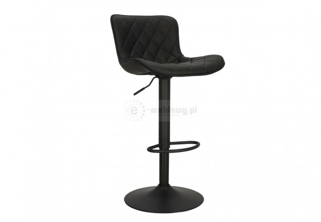 Aland hoker barowy czarny, krzesła barowe czarne, hokery z ekoskóry