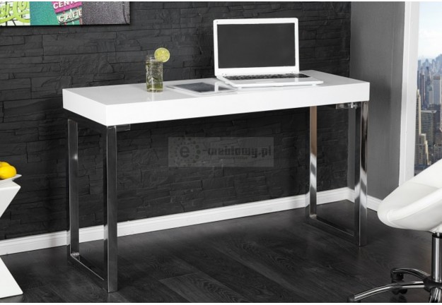 biurko, nowoczesne biurko, lakierowane biurko, biurka, biurko w połysku, białe biurko
