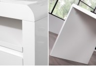 biurko, nowoczesne biurko, lakierowane biurko, biurka, biurko w połysku, białe biurko, biurko komputerowe