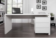 biurko, nowoczesne biurko, lakierowane biurko, biurka, biurko w połysku, białe biurko, biurko komputerowe