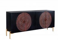 Designerska komoda drewniana Mandala, komody do salonu 160 cm Mandala, komoda oryginalna