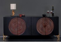 Designerska komoda drewniana Mandala, komody do salonu 160 cm Mandala, komoda oryginalna