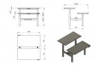Biurko białe podwójne Fighter Double Desk, biurka dwustanowiskowe białe