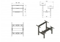Biurko białe podwójne Fighter Double Desk, biurka dwustanowiskowe białe