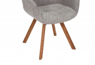 Krzesło Morning Glory, szare krzesła do jadalni, krzesła drewniane z podłokietnikami