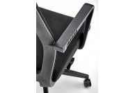 Czarny fotel biurowy obrotowy fabio, fotele do komputera czarne fabio