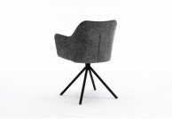 Krzesło tapicerowane obrotowe 180 Mauro, szare krzesla do jadalni, krzesla do