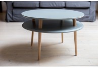Okrągły stolik kawowy 70x45 cm UFO / nogi bukowe