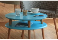 Okrągły stolik kawowy 70x45 cm UFO / nogi bukowe