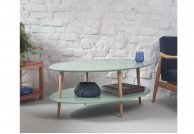 Owalny stolik kawowy 110x70x45 cm Ovo Low, stoliki kawowe kolorowe, ławy owalne do salonu