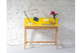 Biurko 110x50 cm z drewna jesionowego, biurka kolorowe, biurka drewniane, biurka Luka