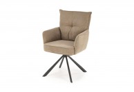 Krzesło obrotowe 180 tapicerowane sztruksem Mona, krzesła do jadalni sztruksowe, krzesła obrotowe 