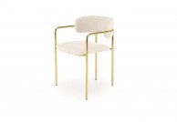 Krzesło ze złotymi nogami w stylu glamour Marry, krzesła na złotych nogach Marry