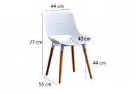 4 krzesła w stylu skandynawskim Garda, zestaw krzeseł, krzesło białe Garda