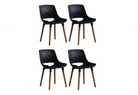 4 krzesła czarne Garda, krzesło czarne garda, krzesło w stylu skandynawskim
