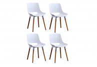 4 krzesła w stylu skandynawskim Garda,zestaw 4 krzeseł bialych Garda, krzesło białe Garda, krzesła do jadalni Garda