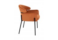 Krzesło pomarańczowe Alexia, krzesło do jadalni pomarańczowe, krzesło poamarańczowe kare