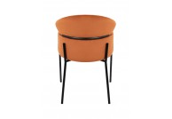 Krzesło pomarańczowe Alexia, krzesło do jadalni pomarańczowe, krzesło poamarańczowe kare