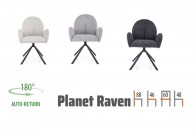 Krzesło obrotowe 180 stopni Planet Raven, krzesło planet, krzesło do jadalni