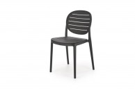 Krzesło z polipropylenu Bokka, krzesło białem krzesło czarne na balkon, krzesło do ogrodu