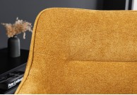 krzesło musztardowe mauro, krzesło obrotowe mauro, krzesło do jadalni