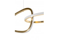 Designerska lampa wisząca Jazz 5, zyrandol do salonu złoty jazz, żyrandol złoty jazz
