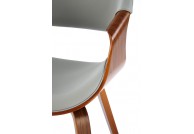 Krzesło drewniane Lenny, krzesło z ekoskóry, krzesło do jadalni Lenny, krzesła do jadalni drewniane