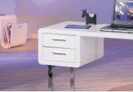biurko, nowoczesne biurko, lakierowane biurko, biurka, biurko w połysku, białe biurko, 