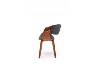Krzesło drewniane Lenny, krzesło z ekoskóry, krzesło do jadalni Lenny, krzesła do jadalni drewniane