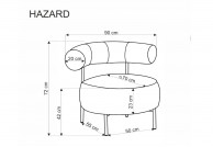 Fotel wypoczynkowy cynamonowy Hazard, fotel do salonu cynamonowy, fotel do 