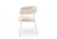 Krzesło tapicerowane Gracie, krzesło beżowe jasne nogi Gracie, krzeslo do jadalni beżowe Gracie