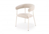 Krzesło tapicerowane Gracie, krzesło beżowe jasne nogi Gracie, krzeslo do jadalni beżowe Gracie
