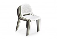 Krzesła z polipropylenu sztaplowane Marc, krzesła ażurowe z tworzywa Marc