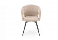 Krzesło tapicerowane Kobi, krzesło do jadalni, krzesło z funkcją obracania 180 stopni Kobi