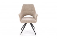 Krzesło z funkcją obracania 180 stopni Luke, krzesło do jadalni, krzesło tapicerowane luke