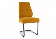 Krzesło tapicerowane April Vardo, krzesła do jadalni, krzesła na płozach, krzesło do jadalni